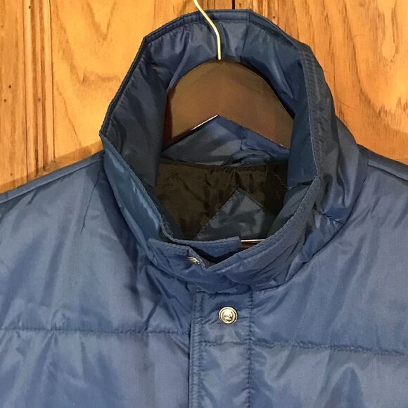 Haband Quilted Nylon Puffer Vest Men's 2XL Blue Hook & Loop Pockets Snap Front - Picture 4 of 10